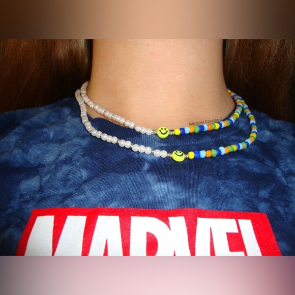 5/$20 ENTIRE SHOP CLEARANCE handmade men smiley necklace - Picture 1 of 4